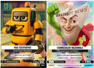 Card brainrot Max Rusparmio e gianredazio limitate
