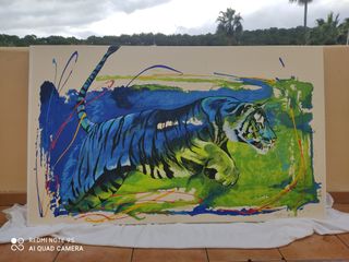 Cuadro Tigre Rolf Knie Acrílico Grande