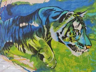 Cuadro Tigre Rolf Knie Acrílico Grande