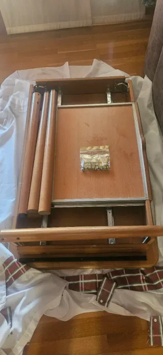 Mesa de cocina de madera extensible con dos alas