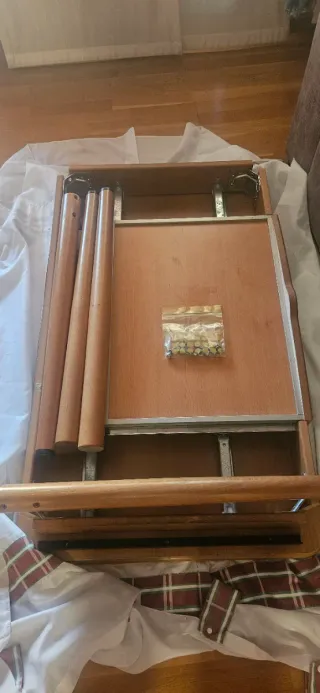 Mesa de cocina de madera extensible con dos alas