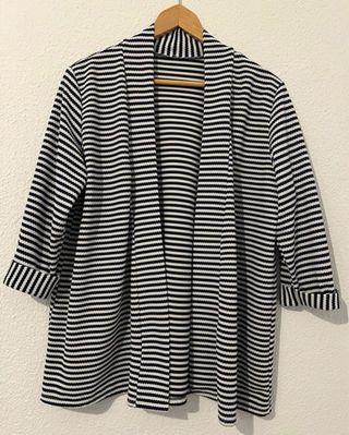 Kimono Rayas Azul y Blanco