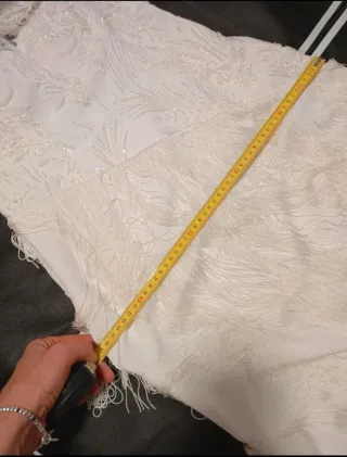 Vestido Novia Flecos Blanco