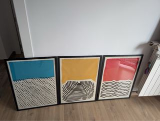 Set 3 Cuadros Decoración Abstracta