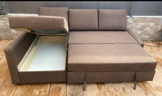 Sofá Cama Chaiselongue Marrón