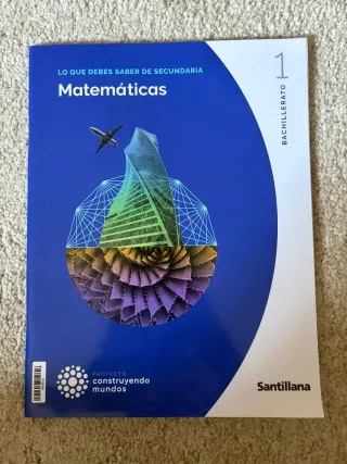 Libro cuaderno matemáticas 1° bachillerato