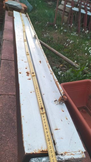 Puerta hierro galvanizado blanca 1,50x1,60