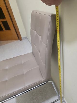 6 eleganti sedie in pelle