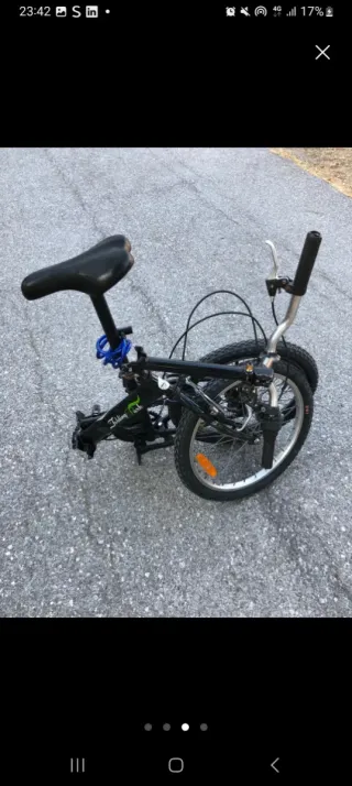 Bicicleta Plegable Negra