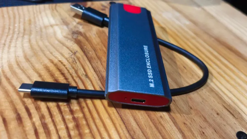 SSD M.2 Micron 512GB gen4 con USB c afbeelding 3