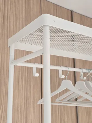Perchero IKEA MACKAPAR Blanco y Madera