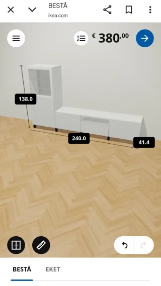Mueble TV y Vitrina Besta Ikea