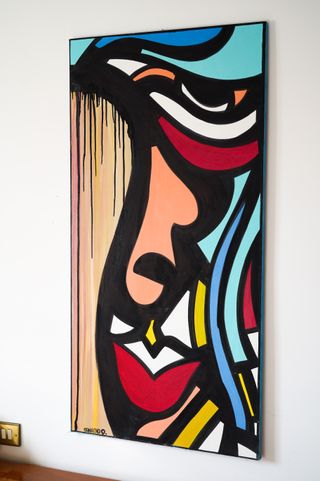 Quadro Pop Art moderno dipinto a mano