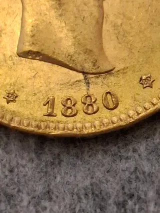 Moneda oro 1880 Alfonso XII