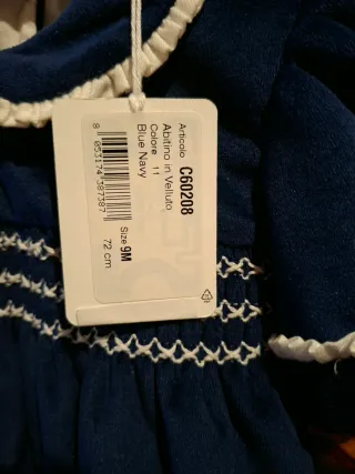 Vestito elegante blu ciniglia