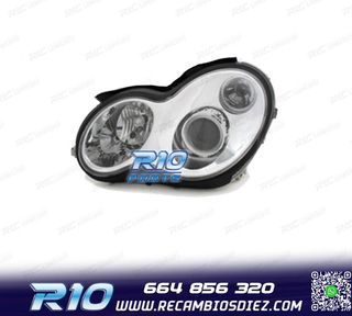 FARO IZQ XENON PARA MERCEDES CLASE C W203 00-07 CROMO D2S+H7