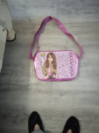 Bolso Top Model Morado y Rosa Brillante