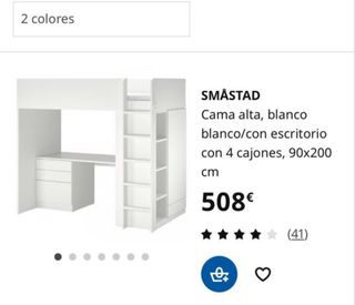 Cama alta IKEA Smastad