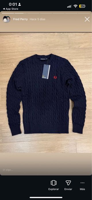 Jersey Fred Perry rosa trenzado