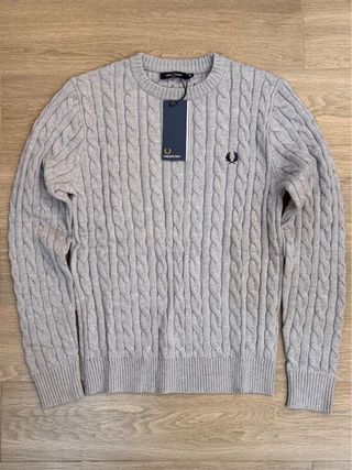 Jersey Fred Perry rosa trenzado