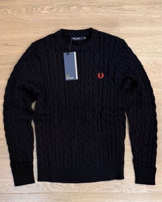 Jersey Fred Perry rosa trenzado