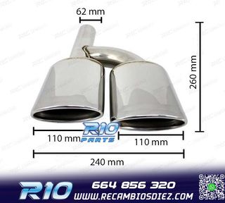 COLAS ESCAPE ESPECIFICA MERCEDES CLASE C W204 07-15 LOOK AMG