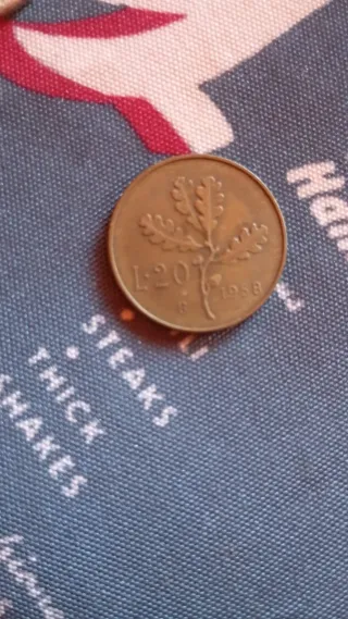 Moneta 20 Lire 1958