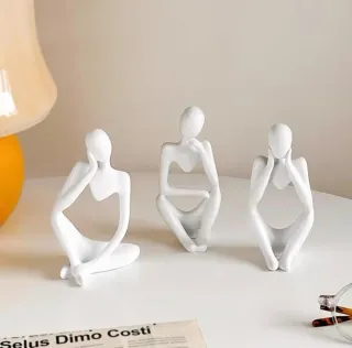Set 3 Statuette Astratte Pensatore
