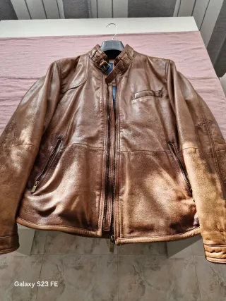 Cazadora Piel Massimo Dutti Marrón