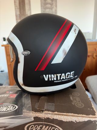 Casco Jet Premier Vintage Negro talla M