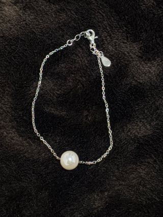 Pulsera Plata Perla Mujer Plata Ley San Valentin