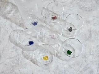 Set bicchieri e bottiglia Gemme