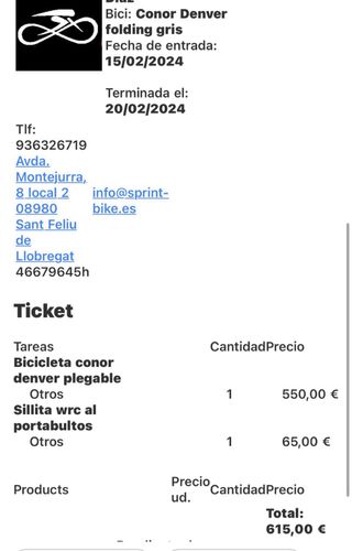 Bici Conor Folder plegable como nueva