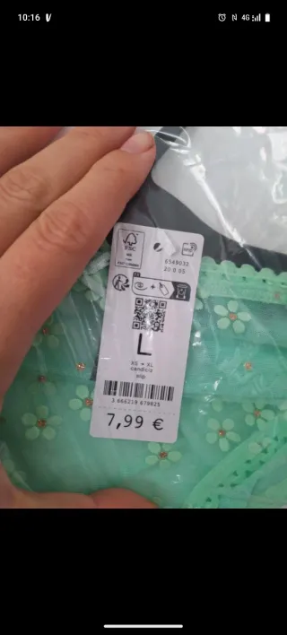 Conjunto lencería verde Undiz