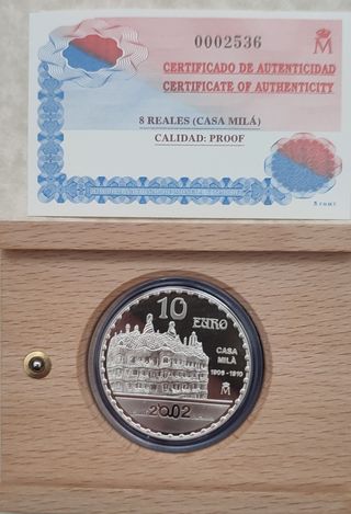 COLECCIÓN DE MONEDAS DE PLATA GAUDÍ 2002