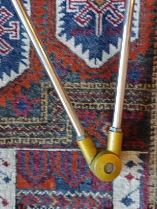 Lámpara Taller Industrial Dorada Años 60