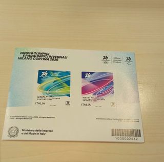 Foglietto Francobolli Olimpiadi Invernali Milano