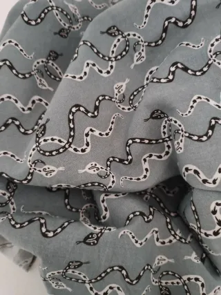 Tela Algodón Diseño Serpiente
