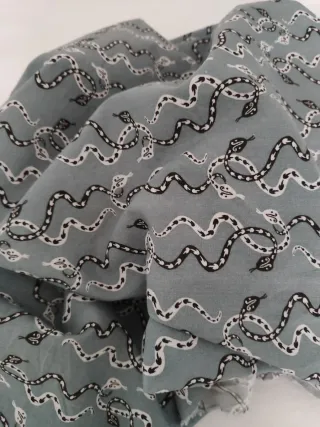Tela Algodón Diseño Serpiente
