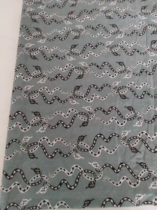 Tela Algodón Diseño Serpiente