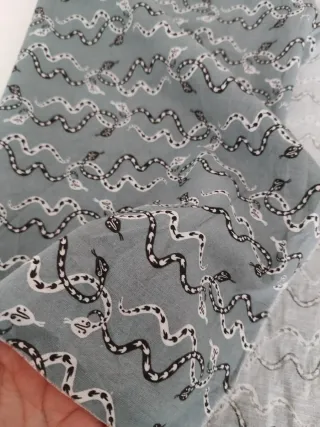 Tela Algodón Diseño Serpiente