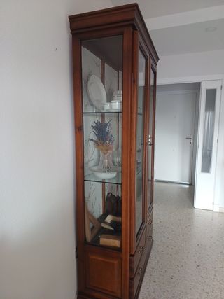 Vitrina madera y cristal