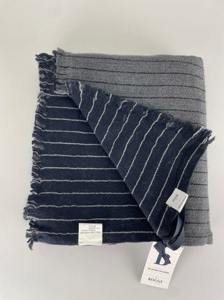 Sciarpa Boggi Milano uomo righe grigio/blu scuro