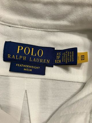Camisa Polo Ralph Lauren Piqué Ultraligera Blanca