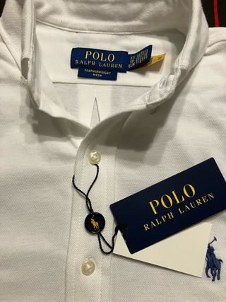 Camisa Polo Ralph Lauren Piqué Ultraligera Blanca