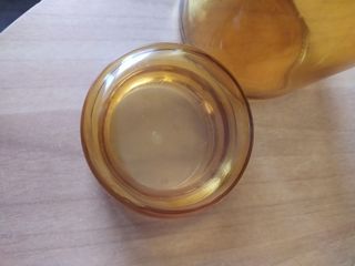 Barattolo farmacia vintage ambra vetro