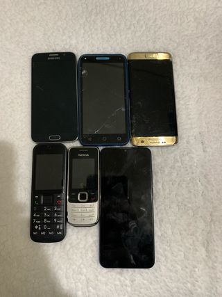 Lote 6 móviles para reparación Samsung y Nokia