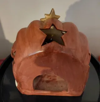 Presepe in ceramica decorato