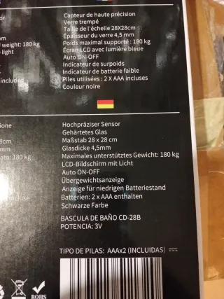 Báscula Baño Digital Euro Life Negra