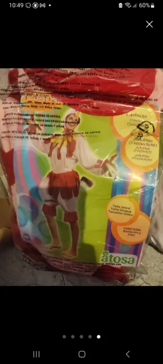 Disfraz Gallina Rosa Talla Única Atosa
